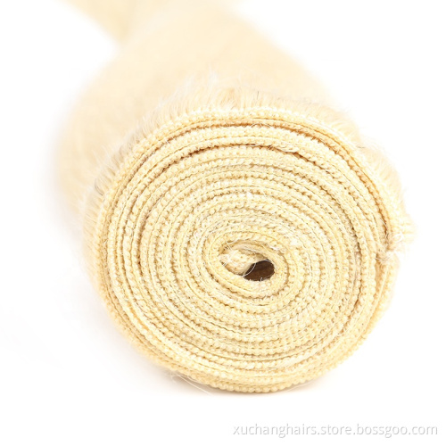 Straight Brazilian Mink 613 Virgin Hair Bundles Cuticle Aligned Blonde 100% Human Hair Weave Bundle